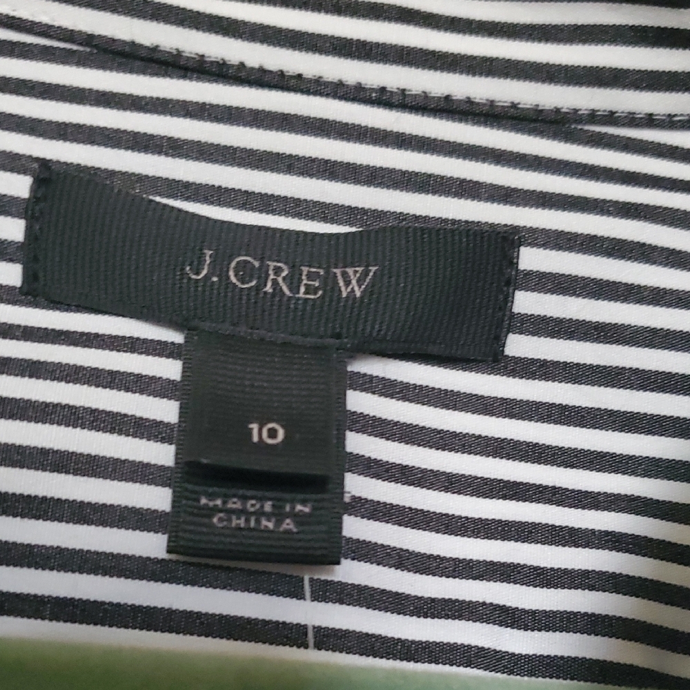 J. Crew Black and White Striped Top - Picture 2 of 7